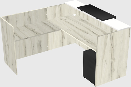 Recepción modular en forma de l