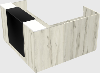 Recepción modular en forma de l