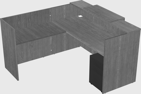 L-shaped modular reception
