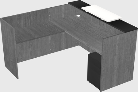 L-shaped modular reception