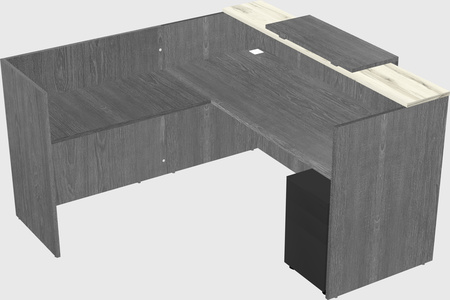 L-shaped modular reception