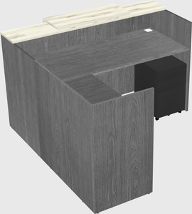 L-shaped modular reception
