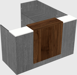 L-shaped modular reception