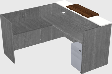 L-shaped modular reception