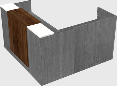 L-shaped modular reception