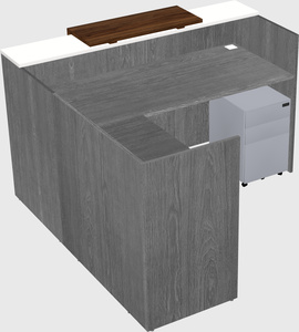 L-shaped modular reception