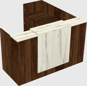 L-shaped modular reception