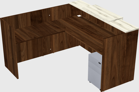 L-shaped modular reception