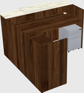 L-shaped modular reception