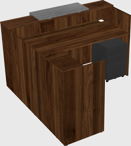L-shaped modular reception