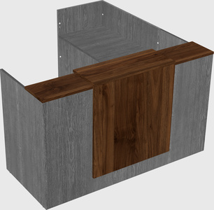 L-shaped modular reception