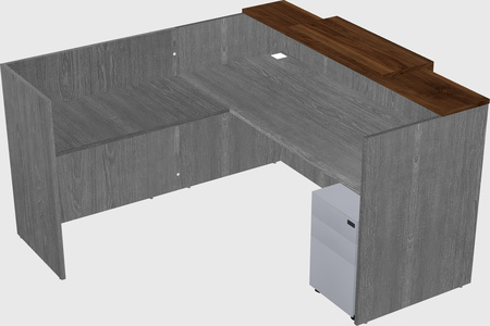 L-shaped modular reception