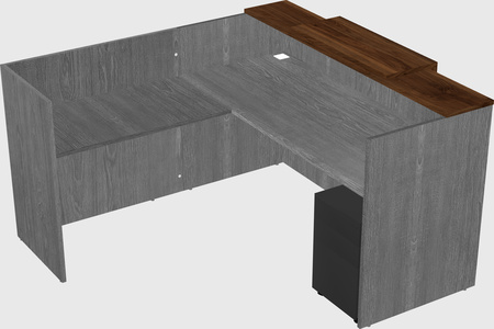 L-shaped modular reception