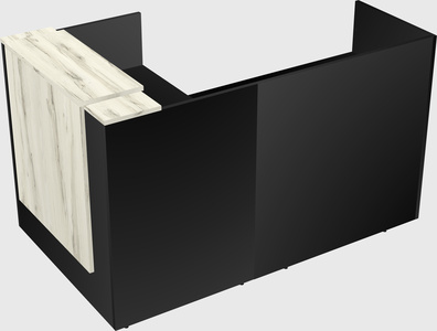 L-shaped modular reception