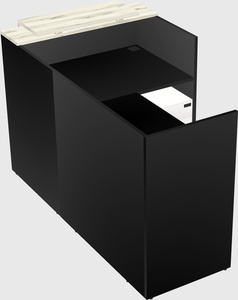 L-shaped modular reception