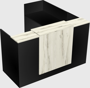 L-shaped modular reception