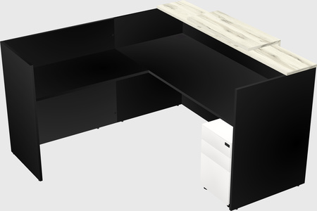 L-shaped modular reception