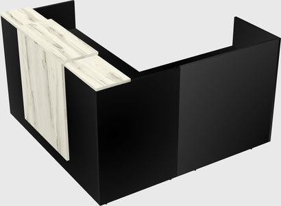 L-shaped modular reception