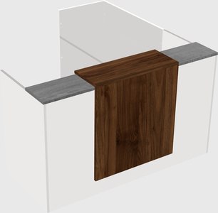 L-shaped modular reception