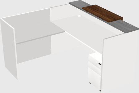L-shaped modular reception