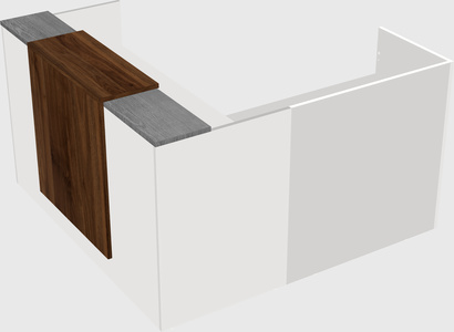 L-shaped modular reception