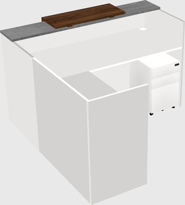 L-shaped modular reception