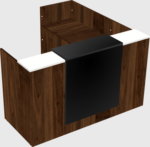 L-shaped modular reception
