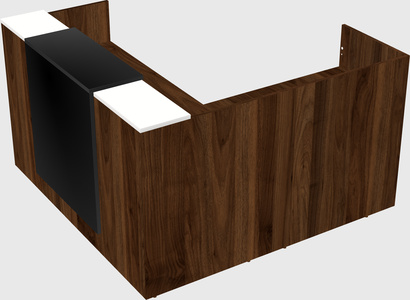 L-shaped modular reception