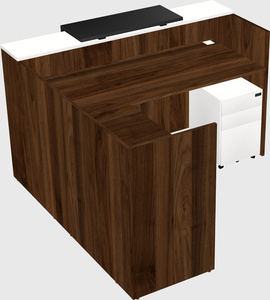 L-shaped modular reception