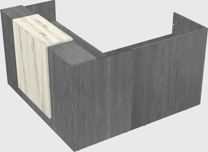 L-shaped modular reception