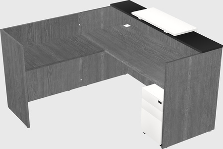 L-shaped modular reception