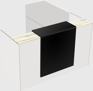 L-shaped modular reception