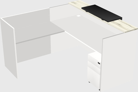 L-shaped modular reception