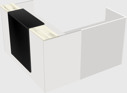 L-shaped modular reception