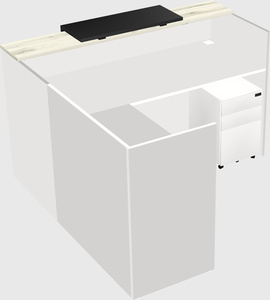 L-shaped modular reception