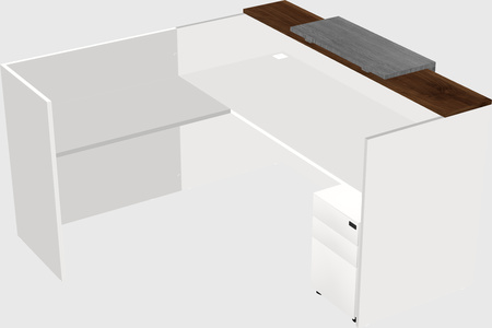 L-shaped modular reception