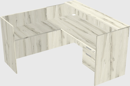 L-shaped modular reception