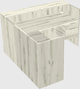 L-shaped modular reception