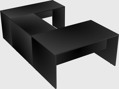U-shaped desk