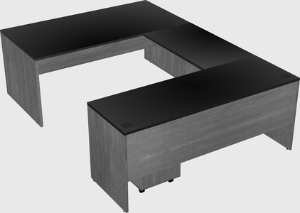 U-shaped desk
