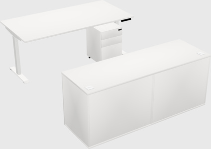 Single motor electric desk