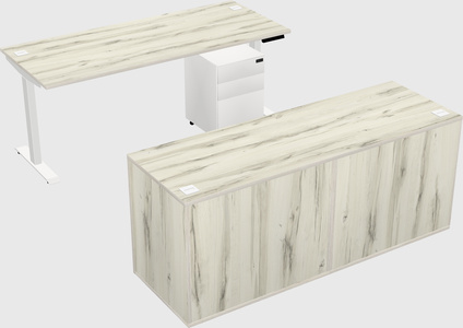 Single motor electric desk