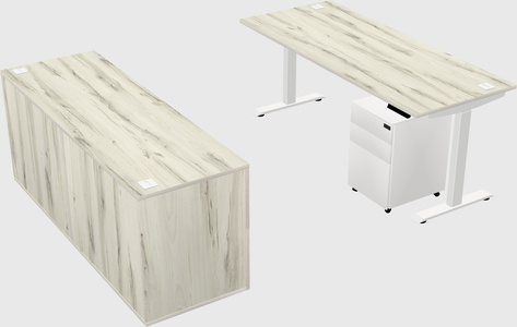 Single motor electric desk