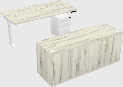 Single motor electric desk