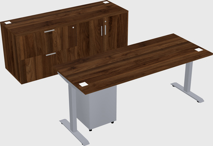 Single motor electric desk