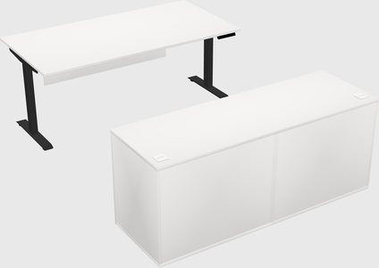 Single motor electric desk