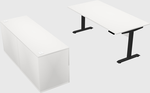 Single motor electric desk