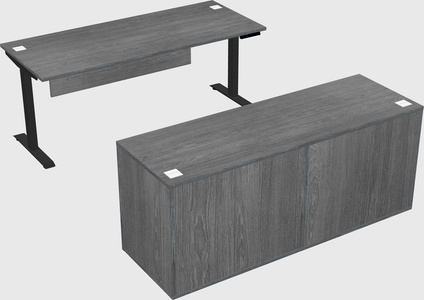 Single motor electric desk