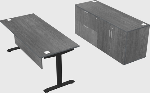 Single motor electric desk
