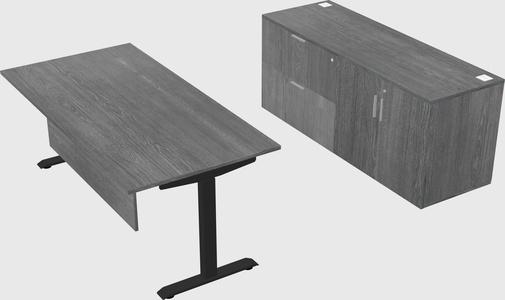 Single motor electric desk